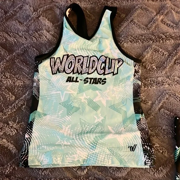 World Cup practice wear tank and shorts youth large sports bra is adult xs - Picture 11 of 14